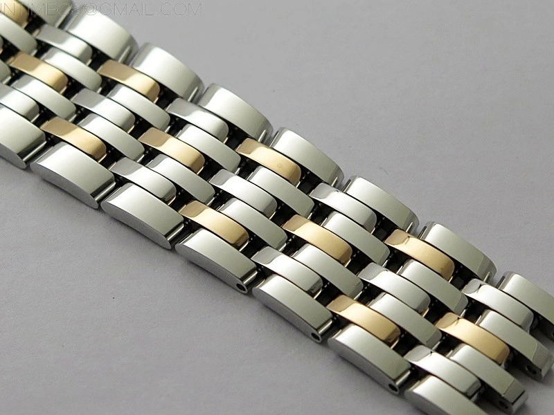 De Ville 40mm SS RG GTF 1:1 Best Edition Silver Dial RG Markers on SS RG Bracelet A8000