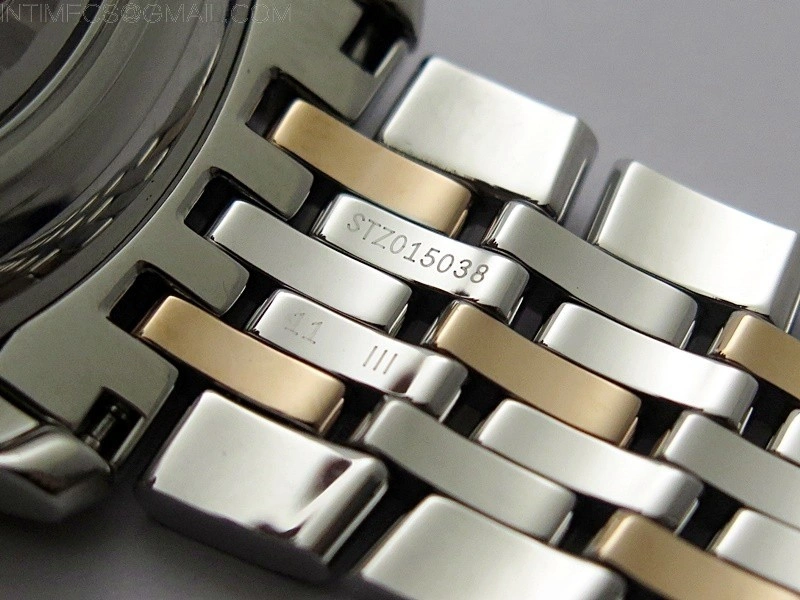 De Ville 40mm SS RG GTF 1:1 Best Edition Silver Dial RG Markers on SS RG Bracelet A8000