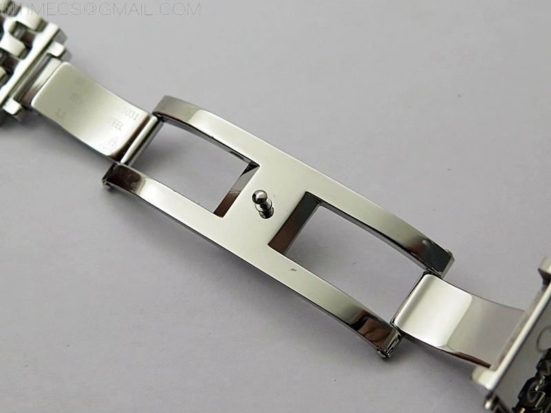 De Ville 40mm SS RG GTF 1:1 Best Edition Silver Dial RG Markers on SS RG Bracelet A8000
