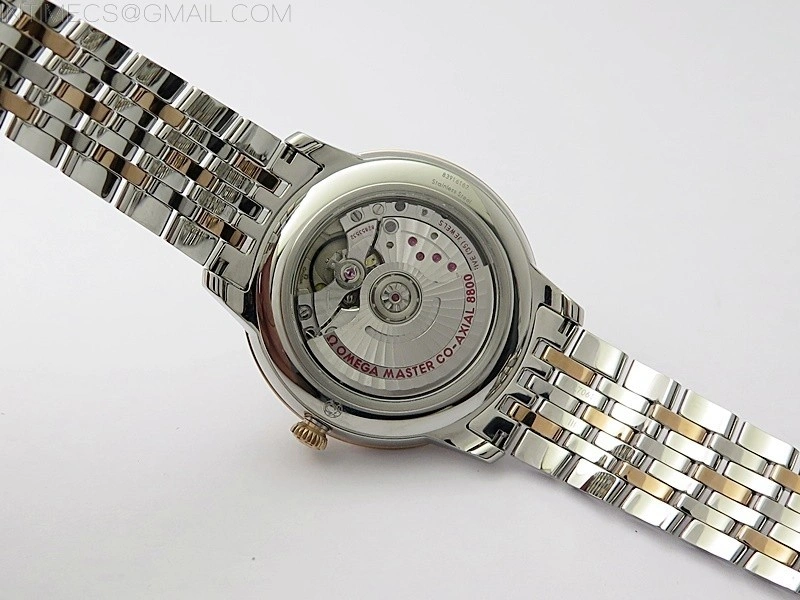 De Ville 40mm SS RG GTF 1:1 Best Edition Silver Dial RG Markers on SS RG Bracelet A8000