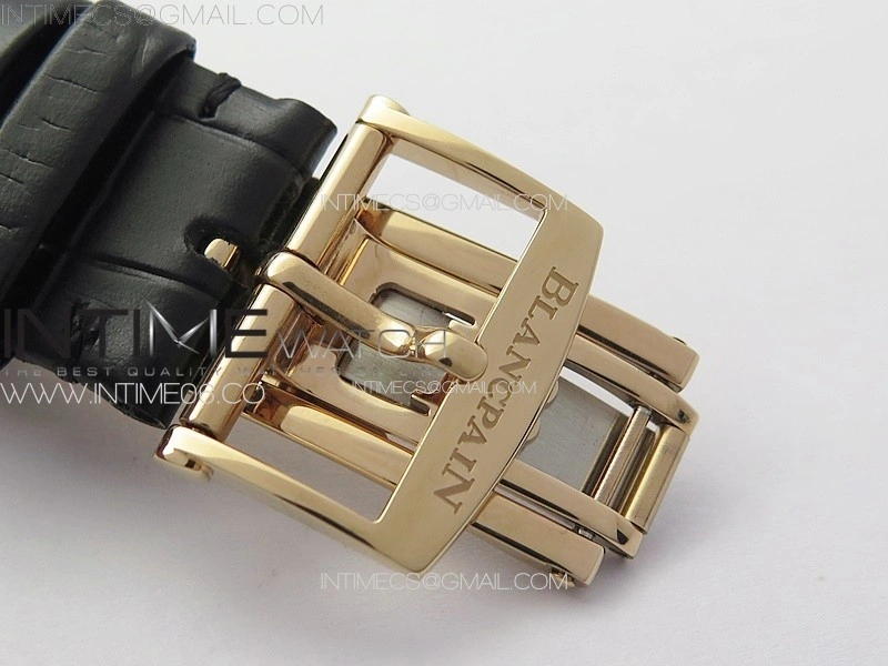 Villeret Tourbillon RG Real PR YSF Best Edition Black Dial on Black Leather Strap