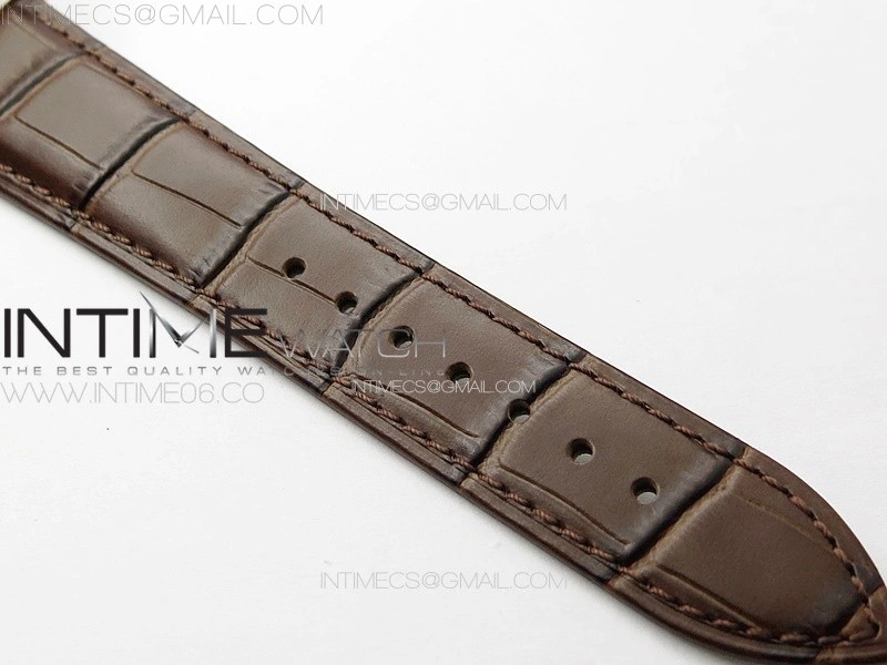 Villeret Tourbillon RG Real PR YSF Best Edition White Dial on Brown Leather Strap