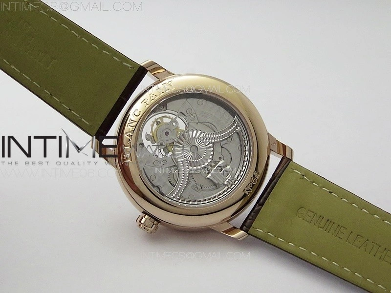 Villeret Tourbillon RG Real PR YSF Best Edition White Dial on Brown Leather Strap