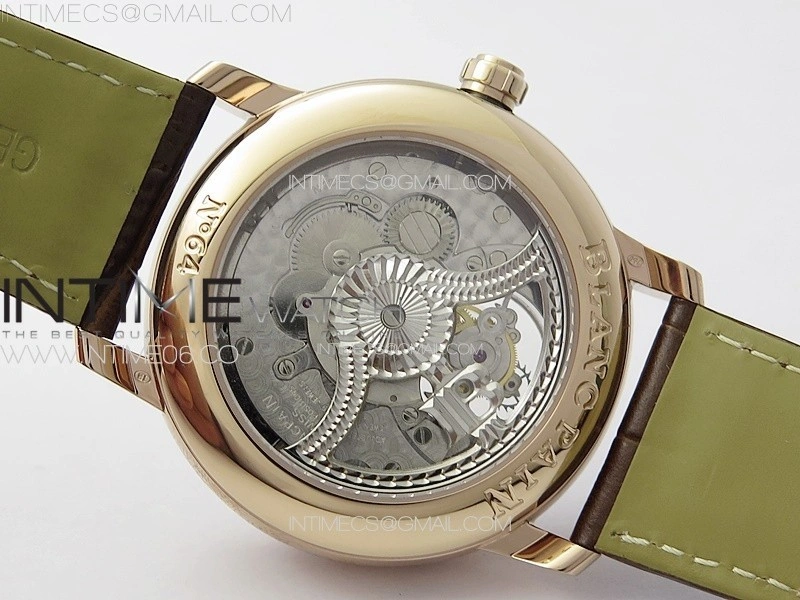 Villeret Tourbillon RG Real PR YSF Best Edition White Dial on Brown Leather Strap