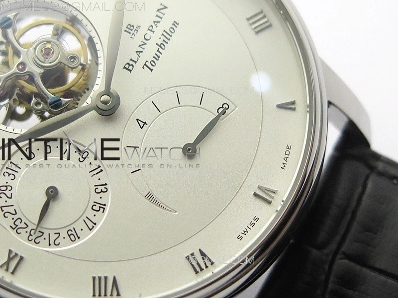 Villeret Tourbillon SS Real PR YSF Best Edition White Dial on Black Leather Strap
