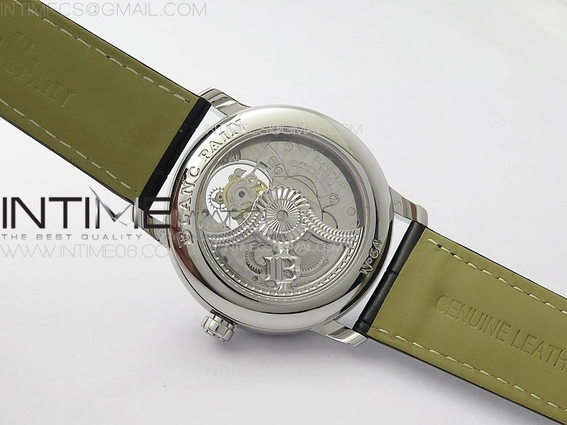 Villeret Tourbillon SS Real PR YSF Best Edition White Dial on Black Leather Strap