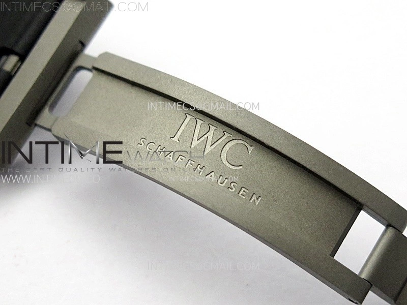 Big Pilot IW329701 SS M+F 1:1 Best Edition Black Dial on Black Rubber Strap SEIKO 8N-24