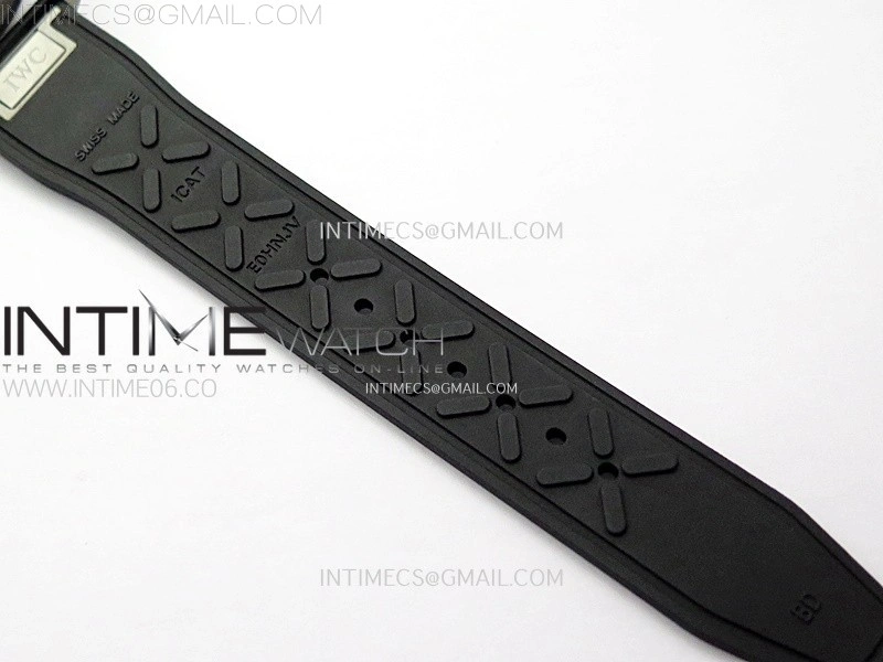 Big Pilot IW329701 SS M+F 1:1 Best Edition Black Dial on Black Rubber Strap SEIKO 8N-24