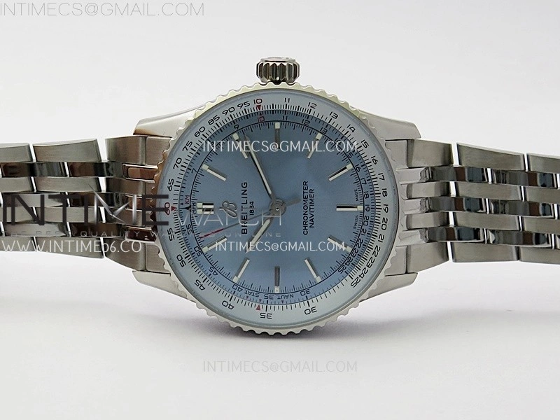 Navitimer 1 Automatic 41mm SS BLSF 1:1 Best Edition Ice Blue Dial on SS Bracelet A2824