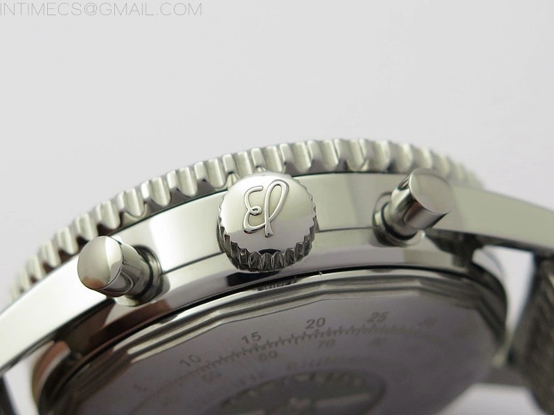 Navitimer 41mm SS B50 Best Edition SS Black Dial Numeral Markers on SS Bracelet A7750