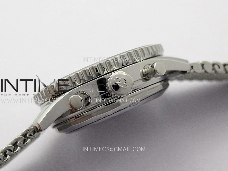 Navitimer B01 43mm SS B50 Best Edition Purple Dial White Subdial On SS Bracelet A7750