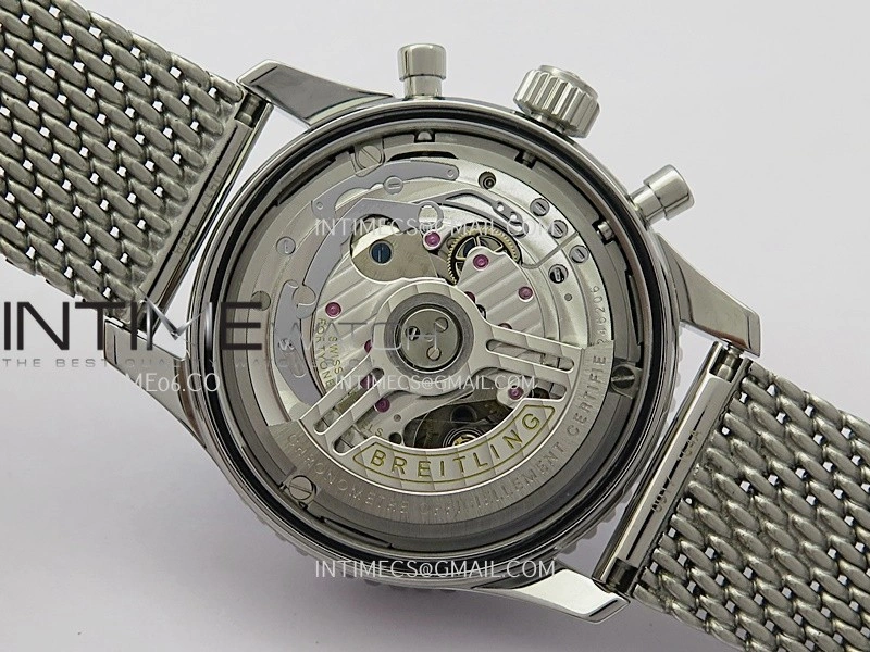 Navitimer B01 43mm SS B50 Best Edition Purple Dial White Subdial On SS Bracelet A7750