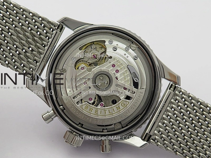 Navitimer B01 43mm SS B50 Best Edition Purple Dial White Subdial On SS Bracelet A7750