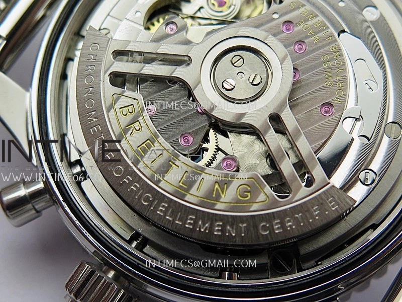 Navitimer B01 43mm SS B50 Best Edition Purple Dial White Subdial On SS Bracelet A7750