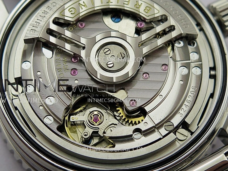 Navitimer B01 43mm SS B50 Best Edition Purple Dial White Subdial On SS Bracelet A7750