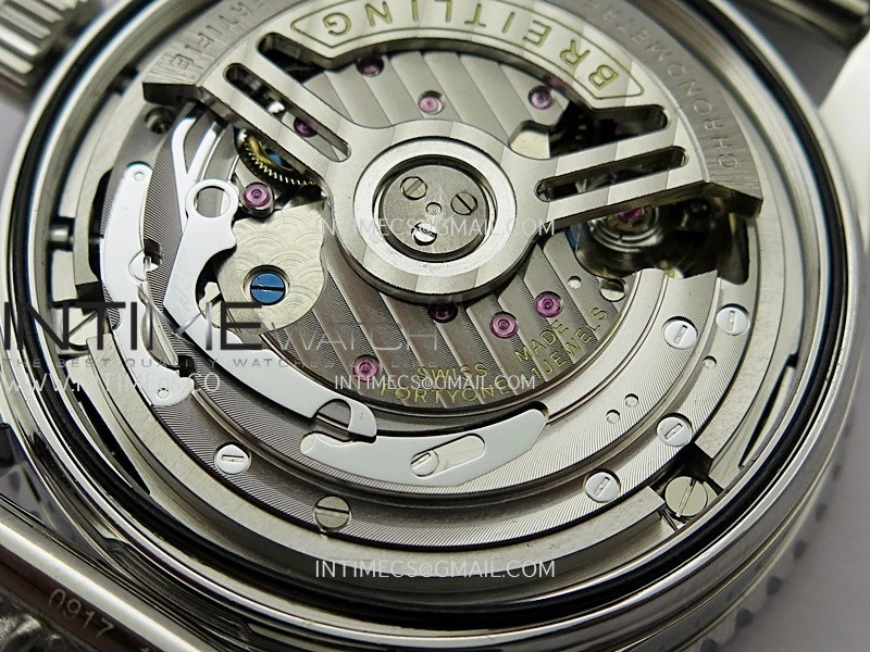 Navitimer B01 43mm SS B50 Best Edition Purple Dial White Subdial On SS Bracelet A7750