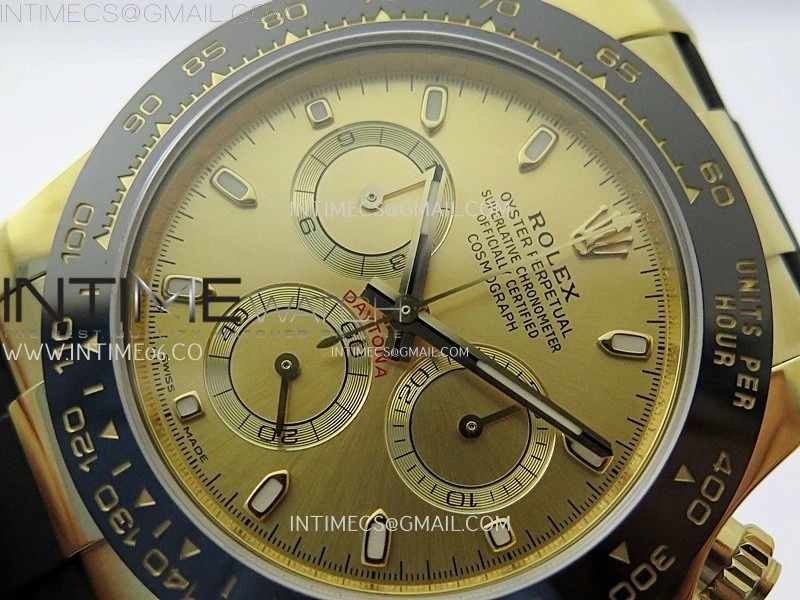 Daytona 116518 Gain Weight AF 1:1 Best Edition Gold Dial Sticks Markers on Oysterflex Strap SH4130