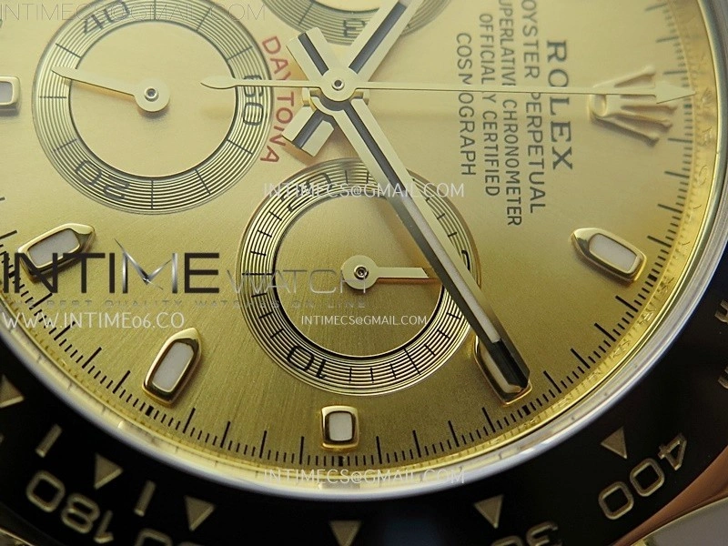 Daytona 116518 Gain Weight AF 1:1 Best Edition Gold Dial Sticks Markers on Oysterflex Strap SH4130