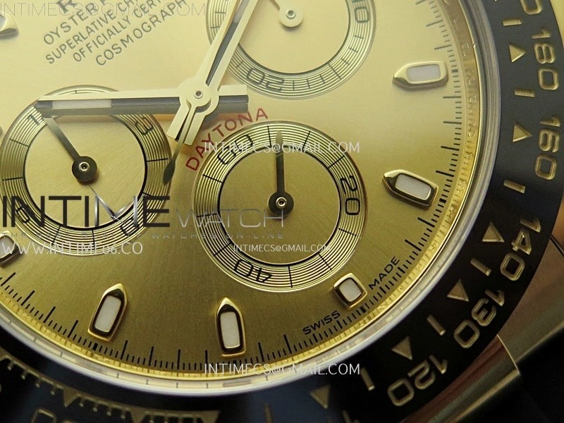 Daytona 116518 Gain Weight AF 1:1 Best Edition Gold Dial Sticks Markers on Oysterflex Strap SH4130
