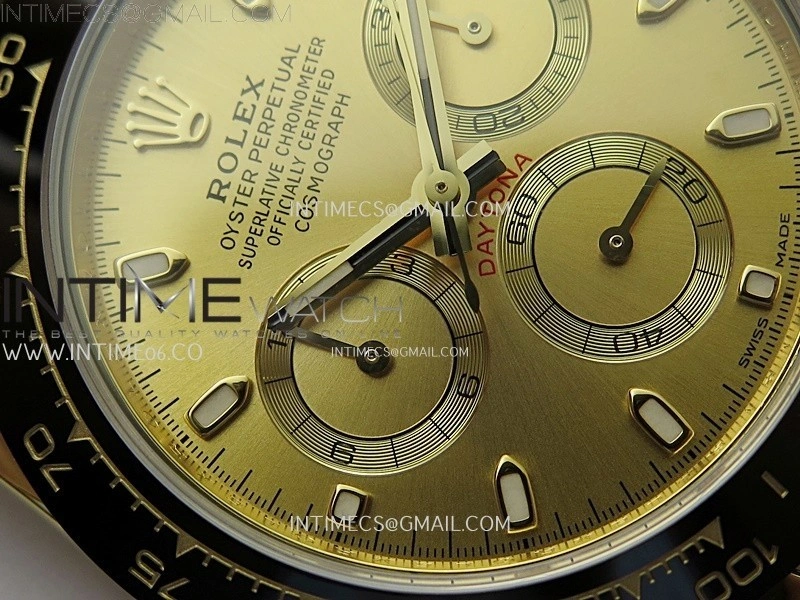 Daytona 116518 Gain Weight AF 1:1 Best Edition Gold Dial Sticks Markers on Oysterflex Strap SH4130