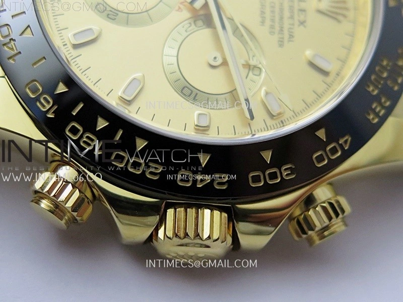 Daytona 116518 Gain Weight AF 1:1 Best Edition Gold Dial Sticks Markers on Oysterflex Strap SH4130
