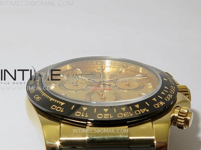 Daytona 116518 Gain Weight AF 1:1 Best Edition Gold Dial Sticks Markers on Oysterflex Strap SH4130