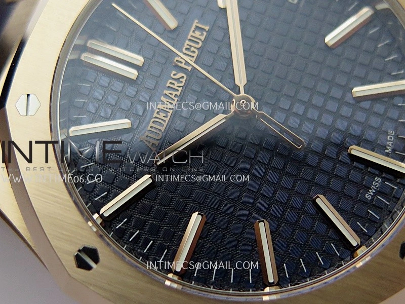Royal Oak 41mm 15510 Gain Weight DDF 1:1 Best Edition Blue Dial On Blue Leather Strap Super Clone DD4302
