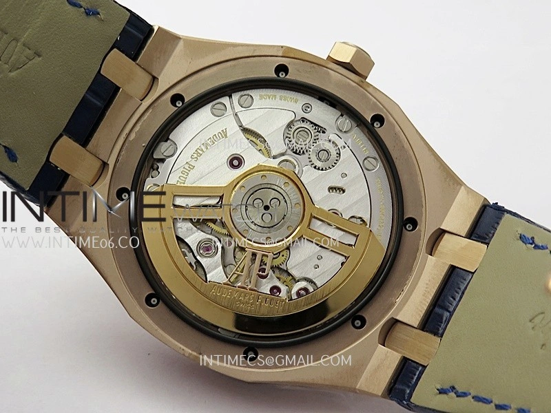 Royal Oak 41mm 15510 Gain Weight DDF 1:1 Best Edition Blue Dial On Blue Leather Strap Super Clone DD4302
