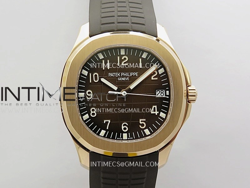 Aquanaut 5167 RG Gain Weight DDF 1:1 Best Edition Brown Dial On Brown Rubber Strap DD324 Super Clone