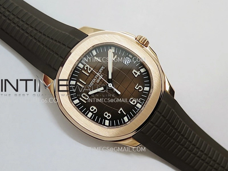 Aquanaut 5167 RG Gain Weight DDF 1:1 Best Edition Brown Dial On Brown Rubber Strap DD324 Super Clone