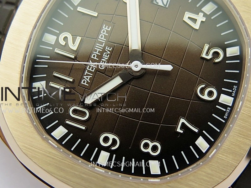 Aquanaut 5167 RG Gain Weight DDF 1:1 Best Edition Brown Dial On Brown Rubber Strap DD324 Super Clone