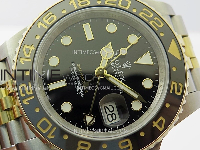 GMT-Master II 126713 GRNR Gain Weight GMF 1:1 Best Edition on Black Dial SS YG Bracelet Super Clone VR3285 CHS
