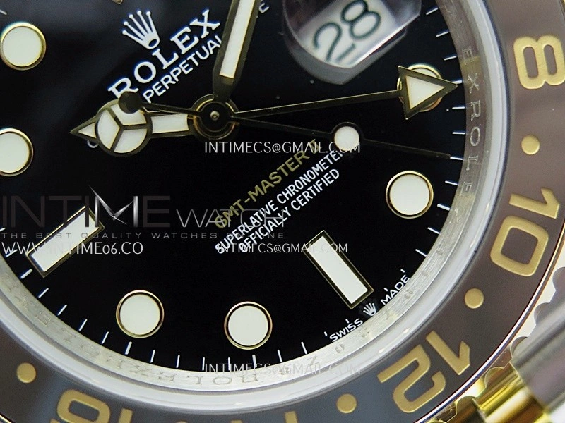 GMT-Master II 126713 GRNR Gain Weight GMF 1:1 Best Edition on Black Dial SS YG Bracelet Super Clone VR3285 CHS