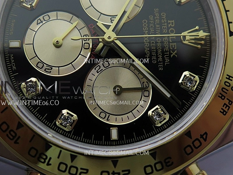 Daytona 126503 SS YG Gain Weight QF 1:1 Best Edition Black Dial Diamond Marker On Oyster Bracelet SH4131