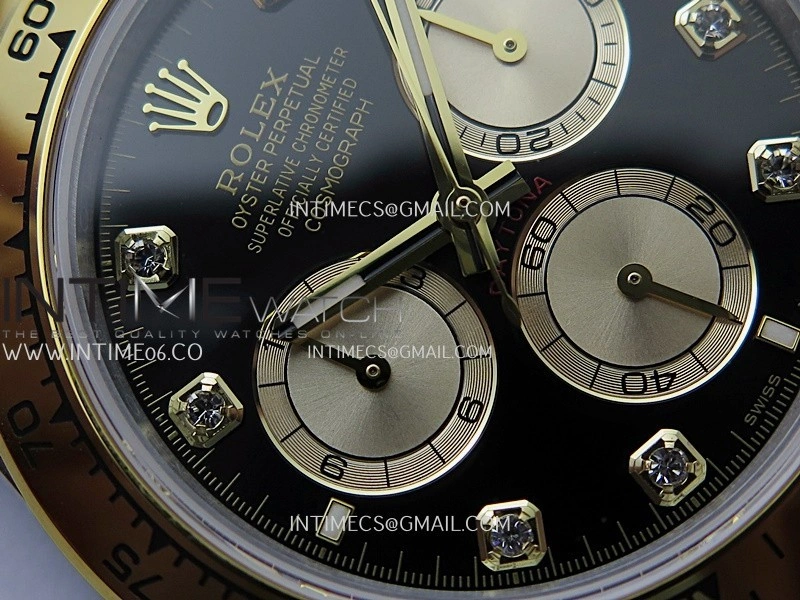 Daytona 126503 SS YG Gain Weight QF 1:1 Best Edition Black Dial Diamond Marker On Oyster Bracelet SH4131