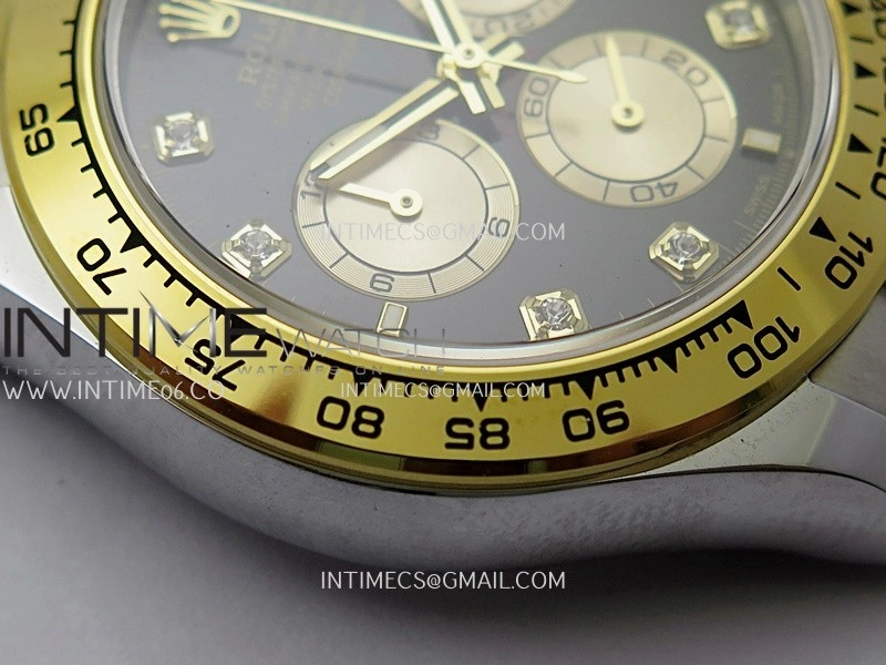 Daytona 126503 SS YG Gain Weight QF 1:1 Best Edition Black Dial Diamond Marker On Oyster Bracelet SH4131