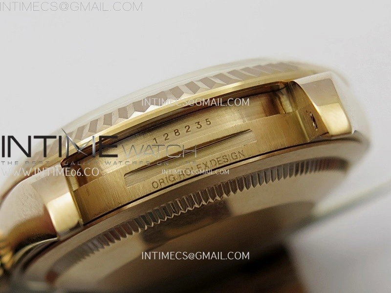 Day Date 128235 Gain Weight RG QF 1:1 Best Edition Gray Dial Stick Markers on RG President Bracelet