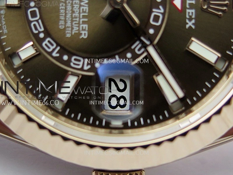 Sky-Dweller 336235 Gain Weight RG ZF 1:1 Best Edition Brown Dial On Oysterflex Rubber Strap Asian 2824