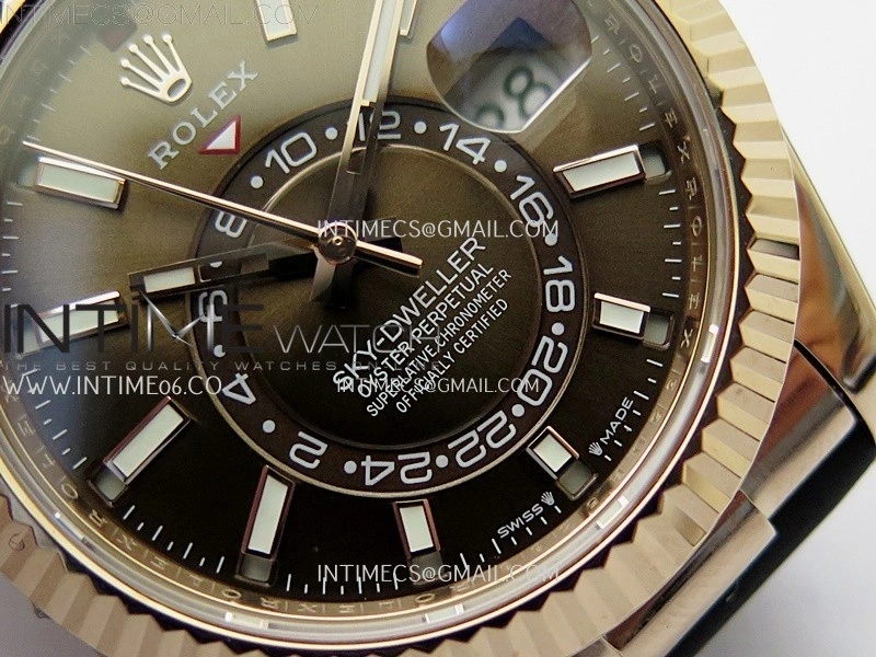 Sky-Dweller 336235 Gain Weight RG ZF 1:1 Best Edition Brown Dial On Oysterflex Rubber Strap Asian 2824