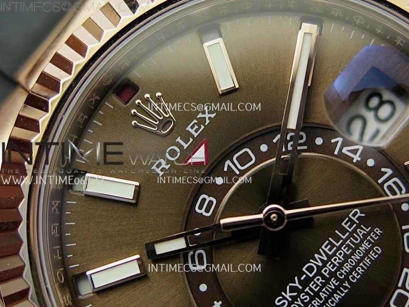 Sky-Dweller 336235 Gain Weight RG ZF 1:1 Best Edition Brown Dial On Oysterflex Rubber Strap Asian 2824