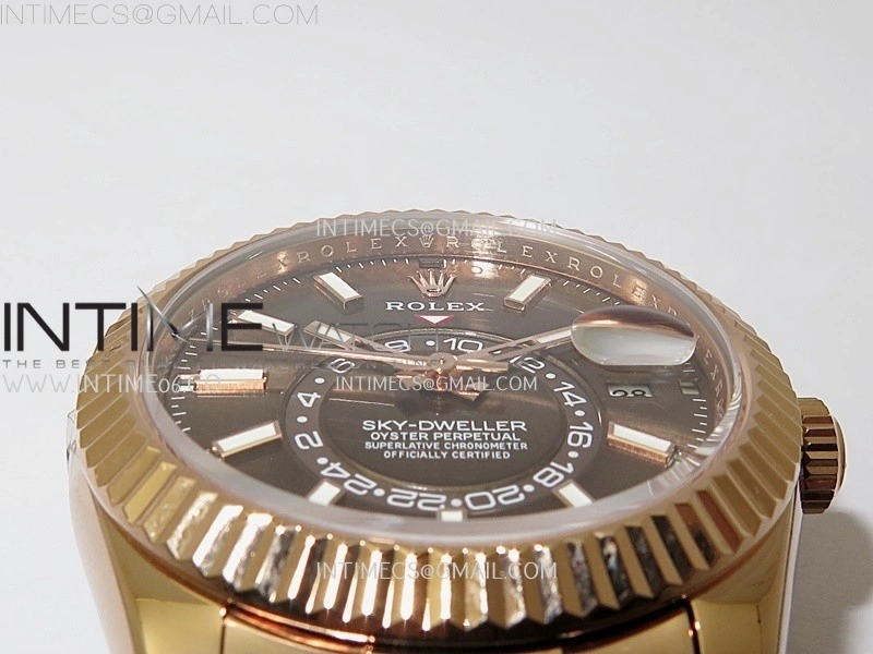 Sky-Dweller 336235 Gain Weight RG ZF 1:1 Best Edition Brown Dial On Oysterflex Rubber Strap Asian 2824