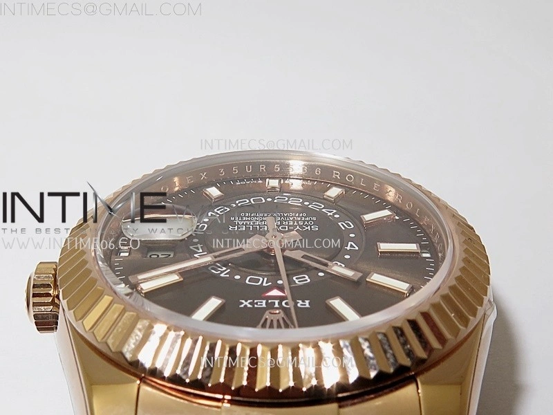 Sky-Dweller 336235 Gain Weight RG ZF 1:1 Best Edition Brown Dial On Oysterflex Rubber Strap Asian 2824