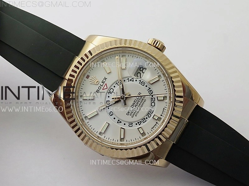 Sky-Dweller 336235 Gain Weight RG ZF 1:1 Best Edition White Dial On Oysterflex Rubber Strap Asian 2824