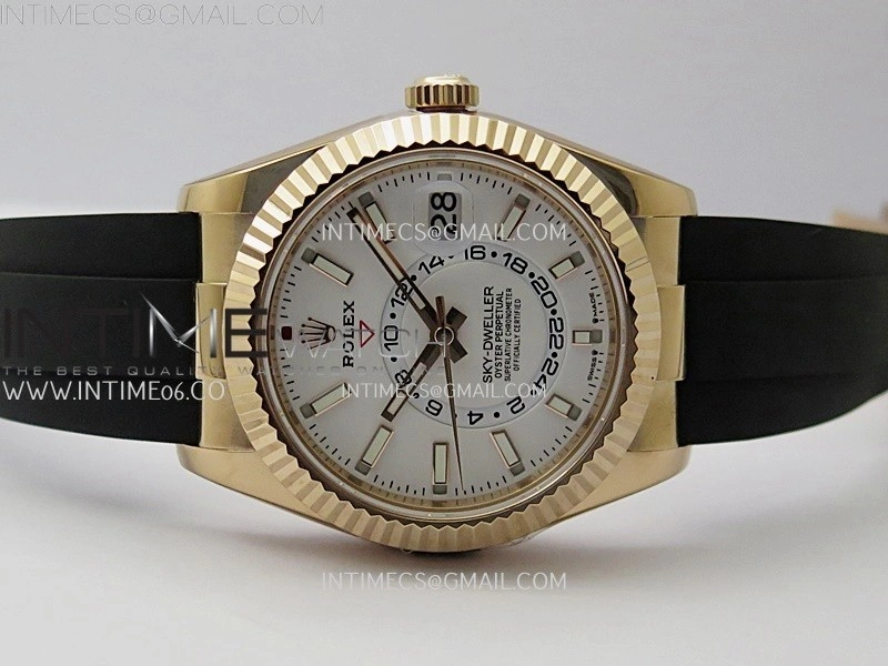 Sky-Dweller 336235 Gain Weight RG ZF 1:1 Best Edition White Dial On Oysterflex Rubber Strap Asian 2824