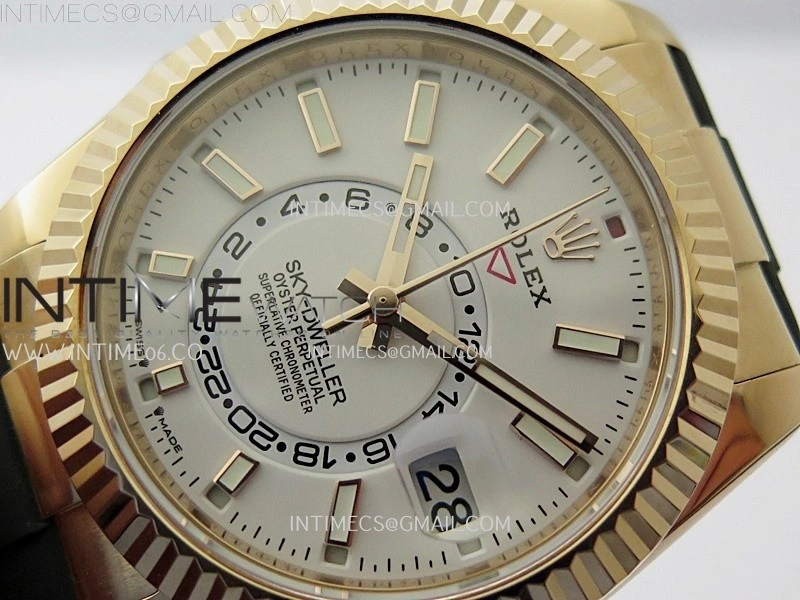 Sky-Dweller 336235 Gain Weight RG ZF 1:1 Best Edition White Dial On Oysterflex Rubber Strap Asian 2824