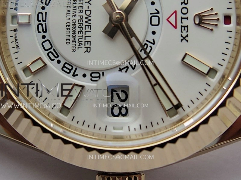 Sky-Dweller 336235 Gain Weight RG ZF 1:1 Best Edition White Dial On Oysterflex Rubber Strap Asian 2824