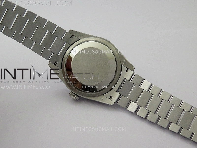 Day Date 128239 Gain Weight SS QF 1:1 Best Edition Blue Dial Roman Markers on SS President Bracelet