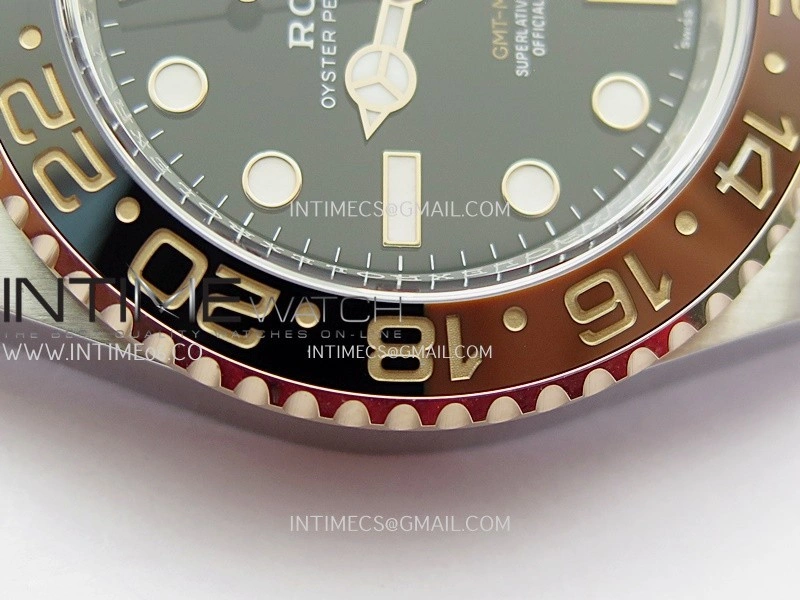 GMT-Master II 126711 CHNR Gain Weight V4 Gold Factory 1:1 Best Edition Black Dial On SS RG Bracelet SH3285 CHS