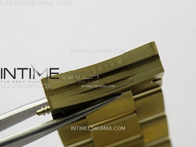 Day Date 128238 Gain Weight YG QF 1:1 Best Edition Gray Dial Roman Markers on YG President Bracelet