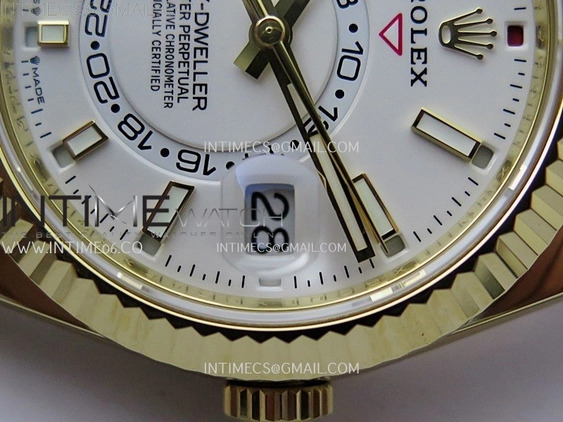 Sky-Dweller 336238 Gain Weight YG ZF 1:1 Best Edition White Dial on Oysterflex Rubber Strap Asian 2824